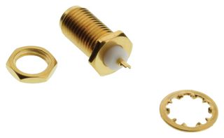 TE CONNECTIVITY - AMP 1-1478966-0 RF / Coaxial Connector, SMA Coaxial, Straight Bulkhead Jack, Solder, 50 ohm, Beryllium Copper