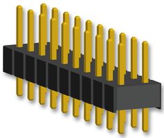 HARWIN M52-040023W2045 Pin Header, Vertical, Board-to-Board, 1.27 mm, 2 Rows, 40 Contacts, Through Hole Straight