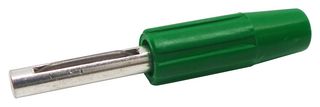 DELTRON COMPONENTS 550-0400-01 Banana Test Connector, 4mm, Plug, Cable Mount, 10 A, 50 V, Silver Plated Contacts, Green