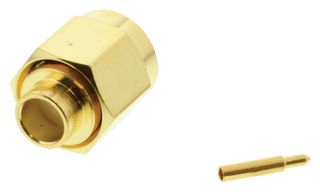 MULTICOMP PRO MP-19-55W-3-TGG RF / Coaxial Connector, SMA Coaxial, Straight Plug, Solder, 50 ohm, RG402, Brass
