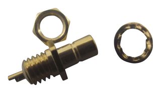 TE CONNECTIVITY - GREENPAR 1-1337480-0 RF / Coaxial Connector, SMB Coaxial, Straight Bulkhead Jack, 50 ohm, Brass