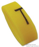 RAYCHEM - TE CONNECTIVITY 13611429 Wire Marker, K Type, Pre Printed, T, Black, Yellow, 5.8mm x 12.56mm, 10 mm