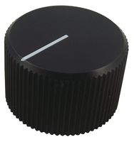MENTOR 508.6131 Knob, Round Shaft, 6 mm, Aluminium, Round Knurled with Indicator Line, 24 mm