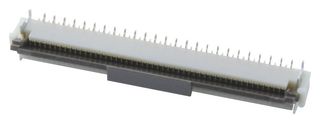 HIROSE / HRS FH12-50S-0.5SV(55) FFC / FPC Board Connector, ZIF, 0.5 mm, 50 Contacts, Receptacle, FH12, Surface Mount, Bottom