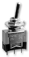NKK SWITCHES D22013P Toggle Switch, On-Off-On, SPDT, Non Illuminated, D2 Series, Panel Mount, 100 mA