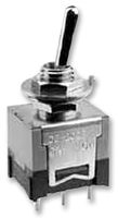 NKK SWITCHES D22022P Toggle Switch, On-On, DPDT, Non Illuminated, D2 Series, Panel Mount, 100 mA