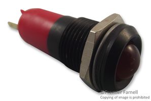 CML INNOVATIVE TECHNOLOGIES 19211053 LED Panel Mount Indicator, Black Chrome Bezel, Red, 2 VDC, 14 mm, 20 mA, 200 mcd, IP67