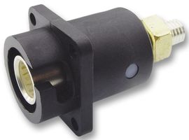 ITT CANNON SNPF-S-TP-BK High Power Connector, Snaplock, Receptacle, 415 VAC, 250 A, Panel Mount, Screw