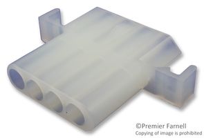 MOLEX 03-09-1041 Connector Housing, Single Row, Mounting Ears, Standard .093" 1490 Series, Receptacle, 4 Ways