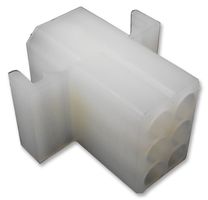 MOLEX 03-09-1061 Connector Housing, Dual Row, Mounting Ears, Ramps, Standard .093" 1261 Series, Receptacle, 6 Ways