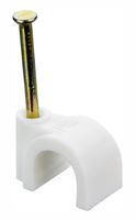 SCHNEIDER ELECTRIC 70CWRC8 Fastener, Nail Mount Cable Clamp, Plastic, White