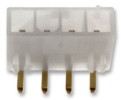 MOLEX 39303047 Pin Header, Wire-to-Board, 4.2 mm, 1 Rows, 4 Contacts, Through Hole Right Angle, Mini-Fit Jr. 5569