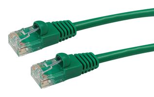 VIDEK 2965-3G Ethernet Cable, UTP, Patch Lead, Cat5e, RJ45 Plug to RJ45 Plug, Green, 3 m
