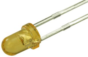 MULTICOMP PRO MCL034BT LED, Amber, Through Hole, T-1 (3mm), 20 mA, 2.1 V, 606 nm
