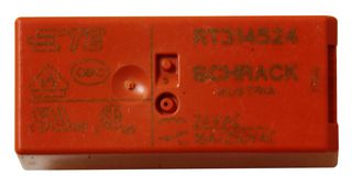TE CONNECTIVITY - SCHRACK RT314524 General Purpose Relay, Power PCB Relay RT1 Series, Power, Non Latching, SPDT, 24 VAC, 16 A