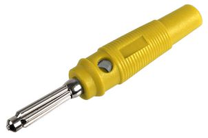 MULTICOMP 25.413.3 Banana Test Connector, 4mm, Plug, Cable Mount, 24 A, 30 V, Nickel Plated Contacts, Yellow