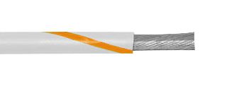 ALPHA WIRE 3050 WO005 Wire, PVC, White, Orange, 24 AWG, 7 x 32AWG, 30.5 m