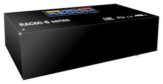 RECOM POWER RAC60-12SB AC/DC PCB Mount Power Supply (PSU), ITE, 1 Output, 60 W, 12 VDC, 5 A