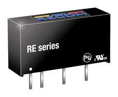 RECOM POWER RE-053.3S Isolated Through Hole DC/DC Converter, ITE, SIP, 1:1, 1 W, 1 Output, 3.3 V