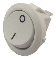 MARQUARDT 1881.1105-00 Rocker Switch, Off-On, SPST, Non Illuminated, Panel Mount, White, 1881 Series