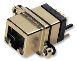 AMPHENOL COMMUNICATIONS SOLUTIONS MRJ-5381-01 Modular Connector, RJ45 Jack, 1 x 1 (Port), 8P8C, Cat5, IP67, Through Hole Mount