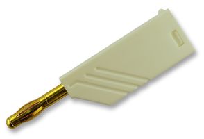 HIRSCHMANN TEST AND MEASUREMENT 934100707 Banana Test Connector, 4mm, Plug, Cable Mount, 24 A, 60 V, Gold Plated Contacts, White