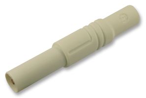HIRSCHMANN TEST AND MEASUREMENT 934097107 Banana Test Connector, 4mm, Plug, Cable Mount, 24 A, 1 kV, Nickel Plated Contacts, White