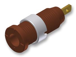 HIRSCHMANN TEST AND MEASUREMENT 975455707 Banana Test Connector, 2mm, Receptacle, Panel Mount, 10 A, 1 kV, Gold Plated Contacts, White