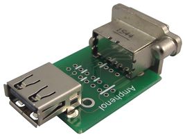 AMPHENOL COMMUNICATIONS SOLUTIONS MUSBA31130 USB Connector, USB Type A, USB 2.0, Receptacle, 4 Ways, Through Hole Mount, Right Angle