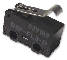 OMRON ELECTRONIC COMPONENTS D2FFL3D Microswitch, Miniature, Simulated Roller Lever, SPDT, Solder, 1 A, 30 V