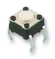 ALPS ALPINE SKHHAQA010 Tactile Switch, SKHH Series, Top Actuated, Through Hole, Round Button, 260 gf, 50mA at 12VDC