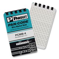 PANDUIT PCMB-4 Wire Marker, Pre Printed, 1, 2, 3, 5.6mm x 34.9mm, Vinyl Cloth, Black, White