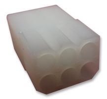 MOLEX 03-09-1064 Connector Housing, Dual Row, Ramps, Standard .093" 1261 Series, Receptacle, 6 Ways, 5.03 mm