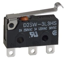OMRON ELECTRONIC COMPONENTS D2SW-01L3H Microswitch, Subminiature, Simulated Roller Lever, SPDT, Solder, 100 mA, 30 V