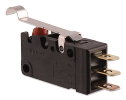OMRON ELECTRONIC COMPONENTS D2VW-01L3-1 Microswitch, Miniature, Simulated Roller Lever, SPDT, Solder, 100 mA, 30 VDC