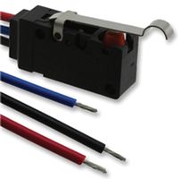OMRON ELECTRONIC COMPONENTS D2VW-5L3-1M Microswitch, Miniature, Simulated Roller Lever, SPDT, Wire Leaded, 5 A, 30 VDC