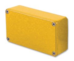 HAMMOND 1590BYL Metal Enclosure, Diecast, Stomp Box, IP54, Small, Diecast Aluminium, 112 mm, 60 mm, 31 mm, IP54