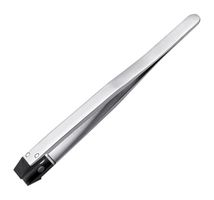 IDEAL-TEK 248 CF SA Tweezer, Flat, 130 mm, Stainless Steel Body, Carbon Fibre Tip