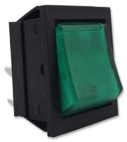 ARCOLECTRIC / BULGIN LIMITED C1353AANAC Rocker Switch, On-Off, DPST, Illuminated, Panel Mount, 1350 Series