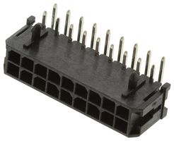MOLEX 43045-1800 Pin Header, Wire-to-Board, 3 mm, 2 Rows, 18 Contacts, Through Hole Right Angle