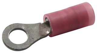 MOLEX 19324-0003 Ring Tongue Terminal, M3.5, #6, 1 mm², Avikrimp 19324 Series, Red
