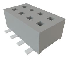 SAMTEC CLP-104-02-L-D PCB Receptacle, Board-to-Board, 1.27 mm, 2 Rows, 8 Contacts, Surface Mount