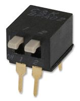 C&K COMPONENTS BPA02B DIP / SIP Switch, 2 Circuits, Piano Key, Through Hole, SPST, 5 V, 100 mA