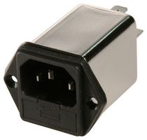 TE CONNECTIVITY - SCHAFFNER FN261-2-06 Filtered IEC Power Entry Module, IEC C14, General Purpose, 2 A, 250 VAC, 1-Pole Fuse Holder