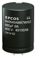 TDK B43545A9337M000 Electrolytic Capacitor, Snap-in, 330 µF, 400 V, ± 20%, Snap-In, 5000 hours @ 105°C