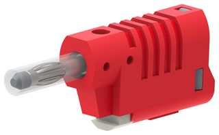 MULTICOMP PRO 76-1654 Banana Test Connector, Plug, Cable Mount, 36 A, 70 VDC, Nickel Plated Contacts, Red