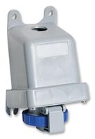 AMPHENOL SINE/TUCHEL 216RS6W Pin & Sleeve Connector, 16 A, 250 V, Panel Mount, Socket, 2P+E, Blue