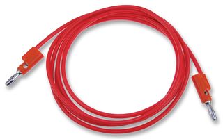 POMONA B-72-3 Test Lead, 4mm Banana Plug to 4mm Banana Plug, Orange, 60 V, 15 A, 1.83 m