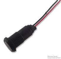 MARL 357-511-04-40 LED Panel Mount Indicator, Quick-mount, Yellow, 2 VDC, 9.9 mm, 20 mA, 300 mcd, Not Rated