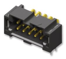 SAMTEC T2M-102-01-L-D-RA-WT Pin Header, Board-to-Board, Wire-to-Board, 2 mm, 2 Rows, 4 Contacts, Through Hole Right Angle